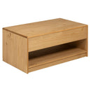 sofabord SAUDA 99x55x45 cm massivt fyrretræ egetræsfarvet