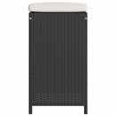 barstole til haven med hynder 2 stk. polyrattan sort