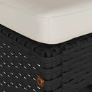 barstole til haven med hynder 4 stk. polyrattan sort