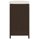 udendørs barstole med hynder 6 stk. polyrattan brun