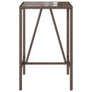 barbord til haven 70x70x110 cm polyrattan brun