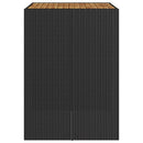 barbord til haven 105x80x110 cm akacietop polyrattan sort