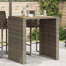barbord til haven 105x80x110 cm akacietop polyrattan grå