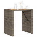 barbord til haven 105x80x110 cm akacietop polyrattan grå