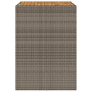 barbord til haven 105x80x110 cm akacietop polyrattan grå