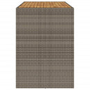 barbord til haven 185x80x110 cm akacietop polyrattan grå