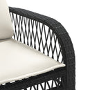sofasæt til haven 4 dele med hynder polyrattan sort