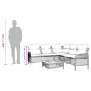 sofasæt til haven 2 dele med hynder polyrattan beige