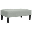 fodskammel 77x55x31 cm velour lysegrå
