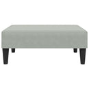 fodskammel 77x55x31 cm velour lysegrå