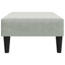 fodskammel 77x55x31 cm velour lysegrå