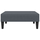 fodskammel 77x55x31 cm velour mørkegrå
