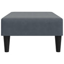 fodskammel 77x55x31 cm velour mørkegrå