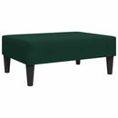 fodskammel 77x55x31 cm velour mørkegrøn