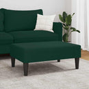 fodskammel 77x55x31 cm velour mørkegrøn