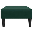 fodskammel 77x55x31 cm velour mørkegrøn