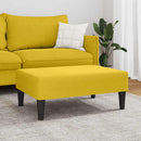 fodskammel 77x55x31 cm velour gul