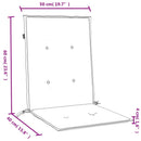 stolehynder med lav ryg 2 stk. 100x50x4 cm stof red