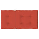 stolehynder med lav ryg 4 stk. 100x50x4 cm stof red