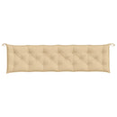 hynde til havebænk 200x50x7 cm stof meleret beige