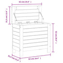 haveskammel 62x31,5x52 cm massivt fyrretræ