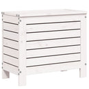haveskammel 62x31,5x52 cm massivt fyrretræ hvid