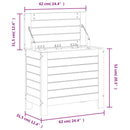 haveskammel 62x31,5x52 cm massivt douglasgran