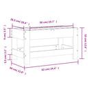 haveskammel 62x30x32 cm massivt fyrretræ