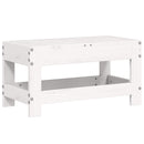 haveskammel 62x30x52 cm massivt fyrretræ hvid