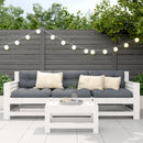haveskammel 62x30x52 cm massivt fyrretræ hvid