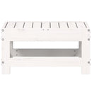 haveskammel 62x30x52 cm massivt fyrretræ hvid
