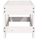 haveskammel 62x30x52 cm massivt fyrretræ hvid