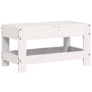 haveskammel 62x30x52 cm massivt fyrretræ hvid