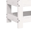 haveskammel 62x30x52 cm massivt fyrretræ hvid