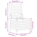 haveskammel 62x63,5x53,5 cm massivt douglasgran