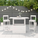 havebord 100x50x75 cm massivt fyrretræ hvid