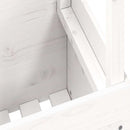 havebord 100x50x75 cm massivt fyrretræ hvid