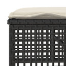 sofasæt til haven 4 dele med hynder polyrattan og glas sort