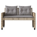 sofasæt til haven 4 dele med hynder polyrattan og glas beige
