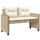 sofasæt til haven 4 dele med hynder polyrattan og glas beige