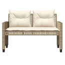 sofasæt til haven 4 dele med hynder polyrattan og glas beige