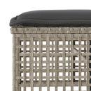 sofasæt til haven 4 dele med hynder polyrattan og glas lysegrå