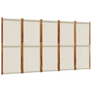 5-panels rumdeler 350 x 180 cm lysegrå