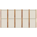 5-panels rumdeler 350 x 180 cm lysegrå