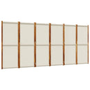 6-panels rumdeler 420 x 180 cm lysegrå