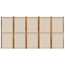 5-panels rumdeler 350 x 180 cm gråbrun