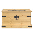opbevaringsboks Corona 78x78x45 cm massivt fyrretræ