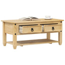 sofabord med skuffer Corona 100x48x45 cm massivt fyrretræ