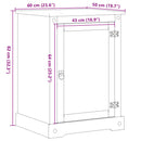 hi-fi-skab Corona 60x50x82 cm massivt fyrretræ