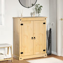 skoskab Corona 86x38,5x108 cm massivt fyrretræ